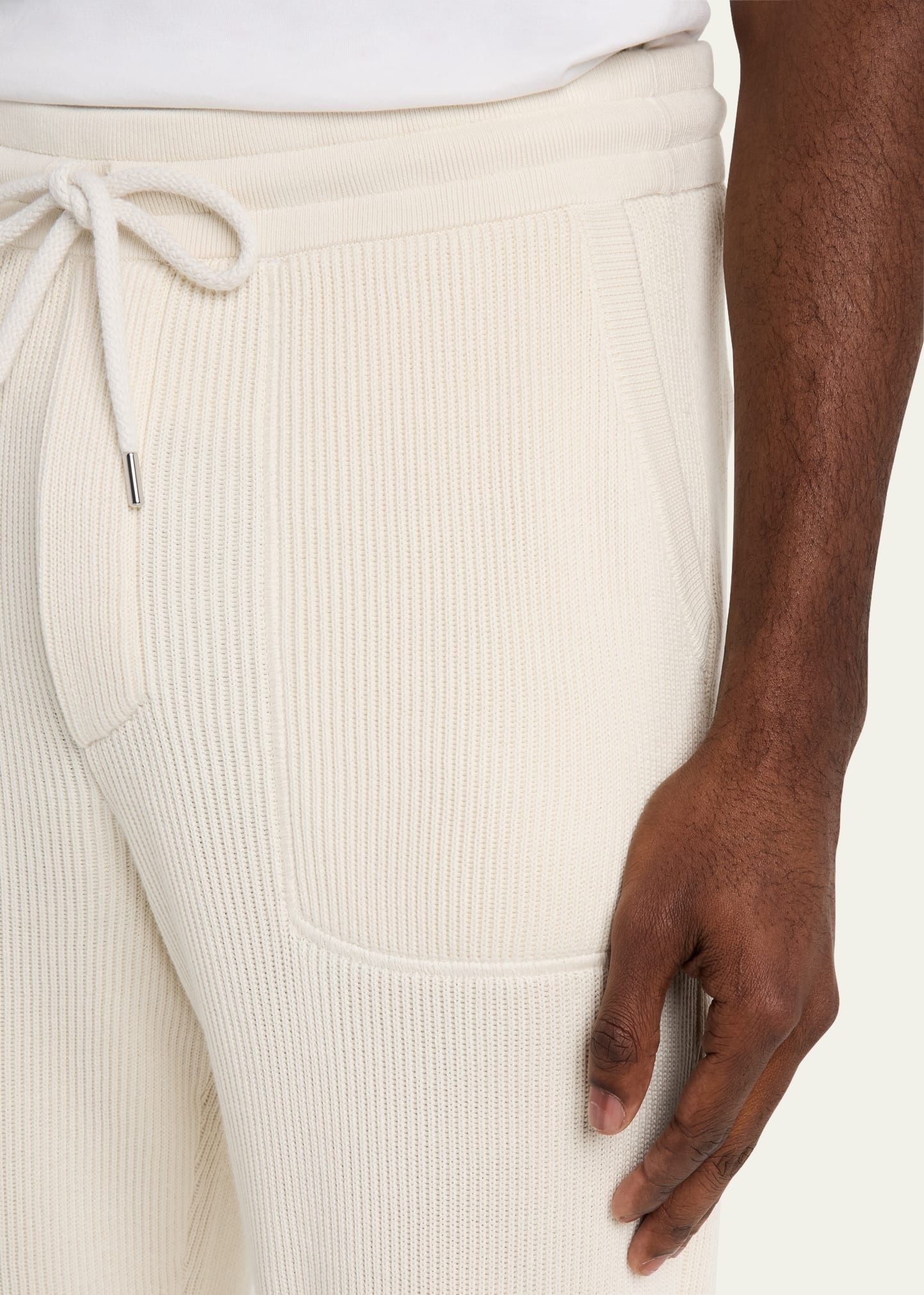 Men's Ribbed Cotton Sweatpants - 5