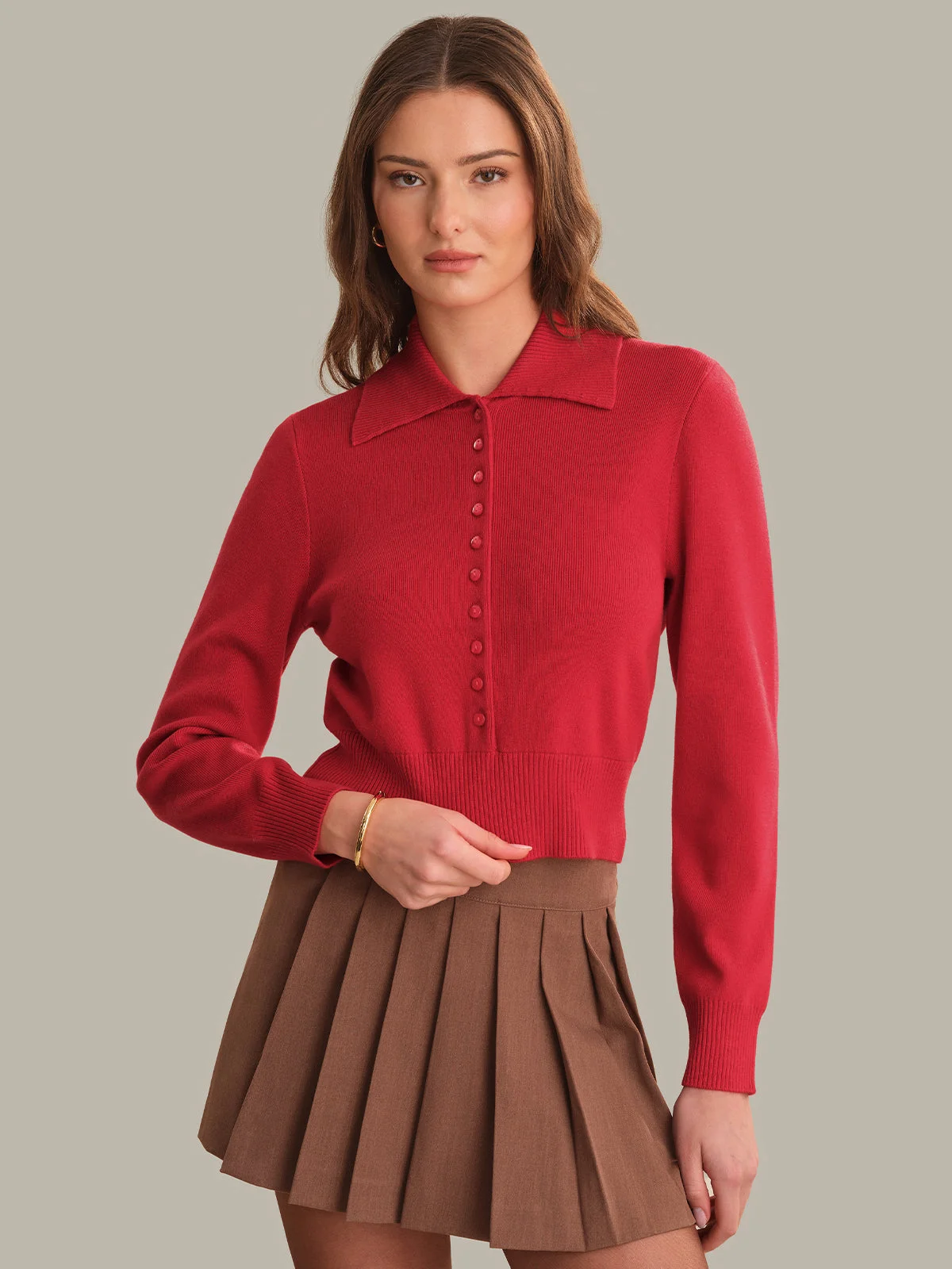 Millicent Extended Placket Collared Polo - 1