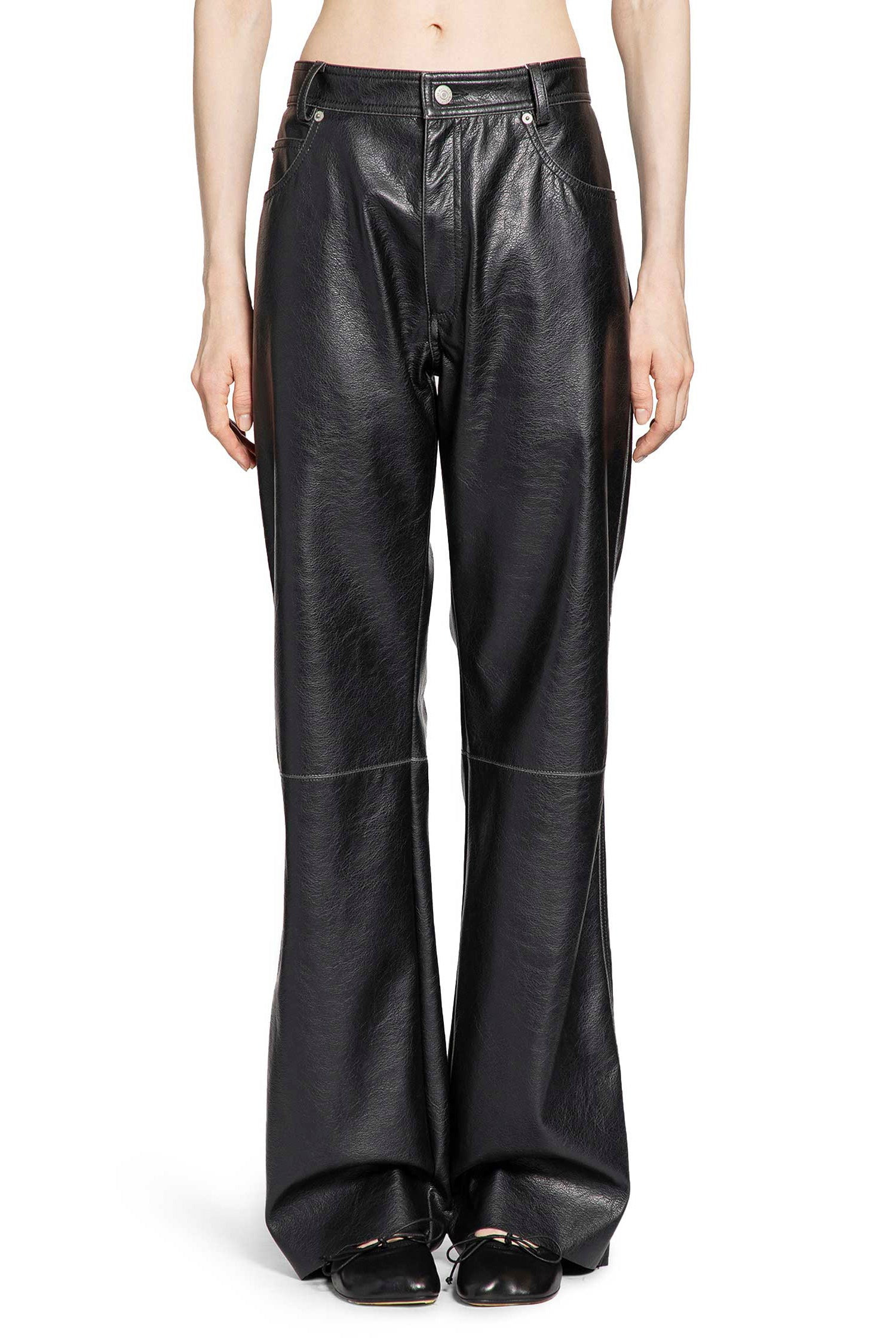 Mm6 Maison Margiela Woman Black Trousers - 1