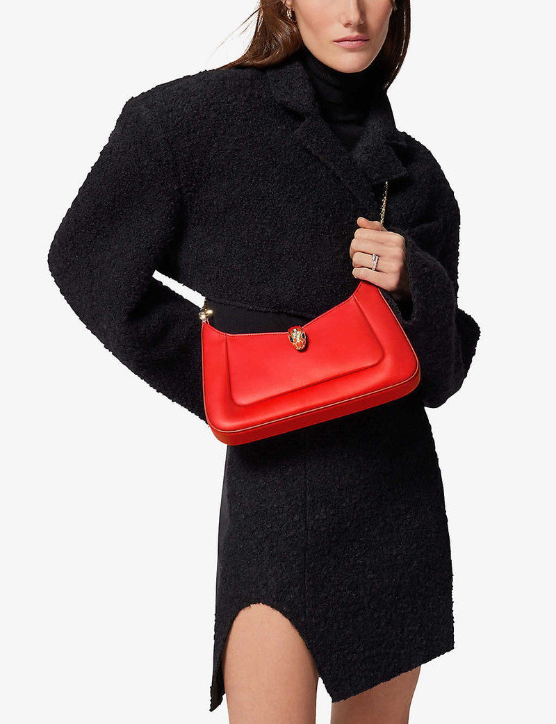 BVLGARI Serpenti Baia small leather shoulder bag outlook