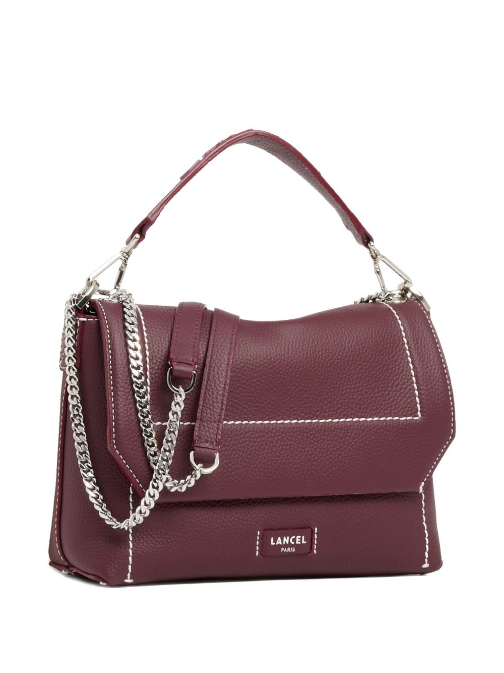 medium leather flap tote bag - 3