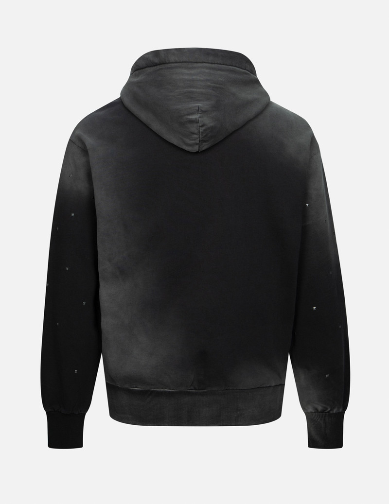 METALLIC HEAT-PRESSED EVISU LOGO LOOSE FIT HOODIE 2