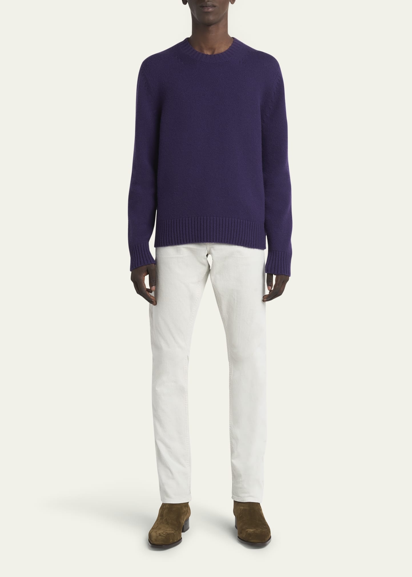 Men's 5 Gauge Cashmere Crewneck Sweater - 2