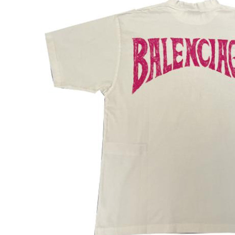 (WMNS) Balenciaga Paris Tropical T-Shirt 'White' 764235TPVL99601 - 6