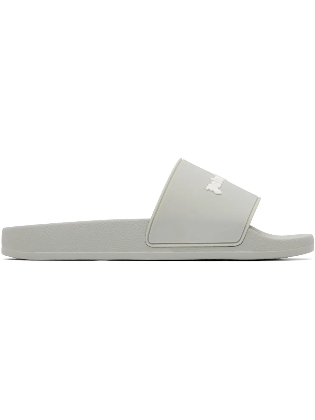 Gray Classic Logo Pool Slides - 1