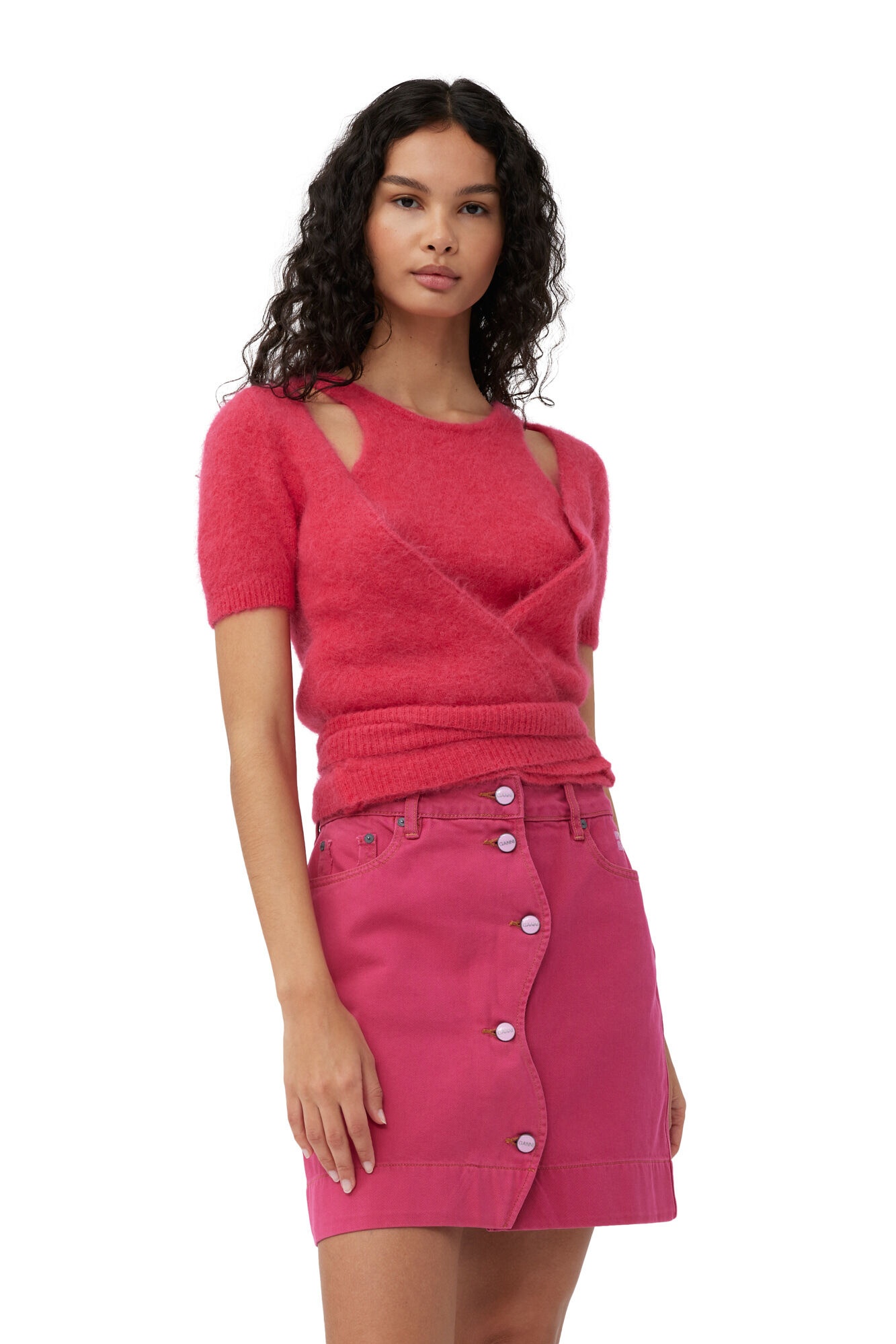 RE-CUT OVERDYED CUTLINE MINI SKIRT - 4