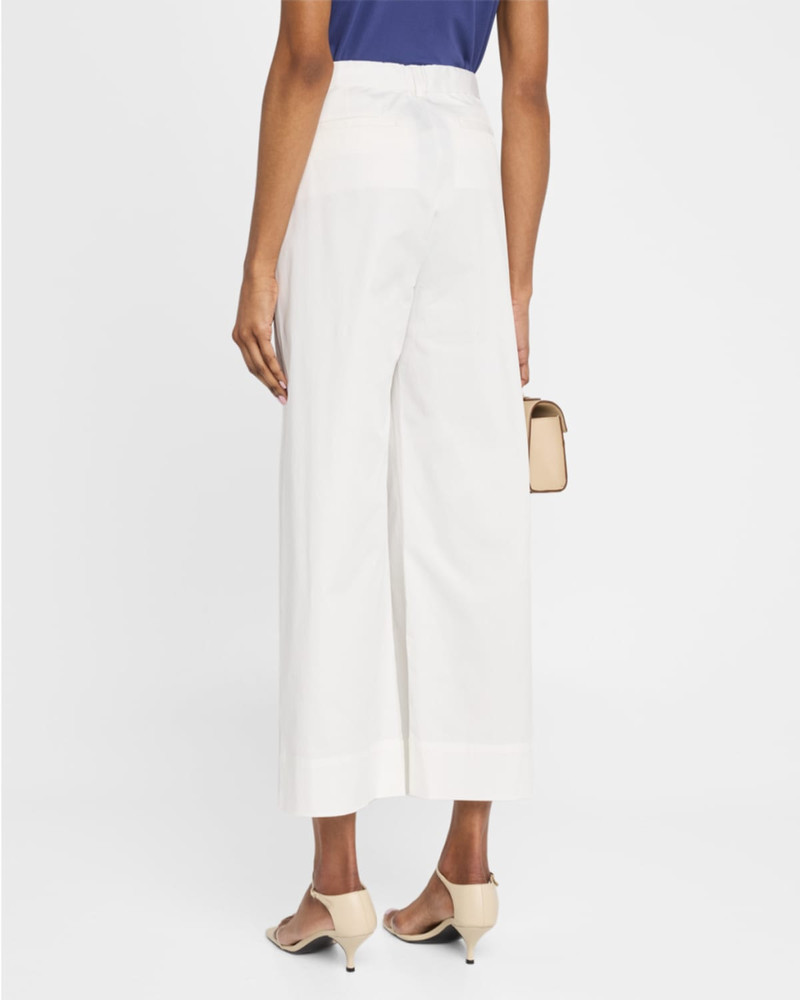 Cropped Organic Cotton Twill Trousers 3