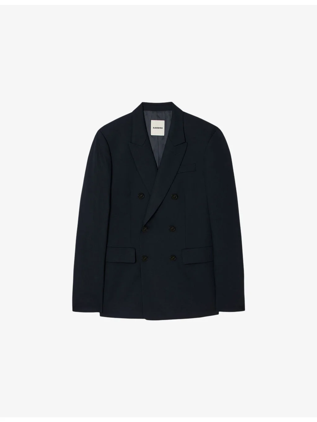 Regular-Fit Double-Breasted Wool Suit Jacket - 1