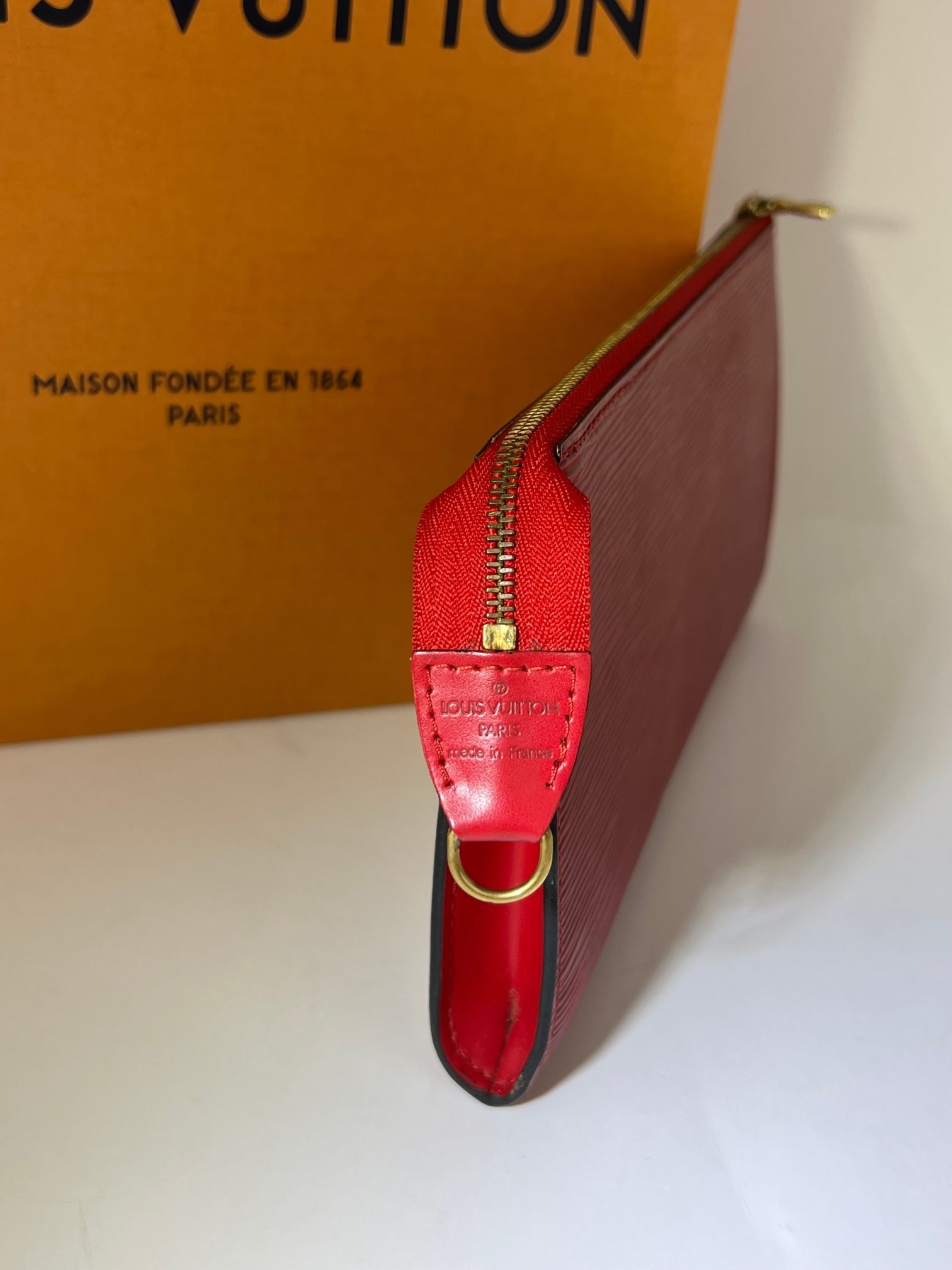 Louis Vuitton Handbag Epi 24 Pochette Accessories Red Leather Crossbody Bag Preowned - 12