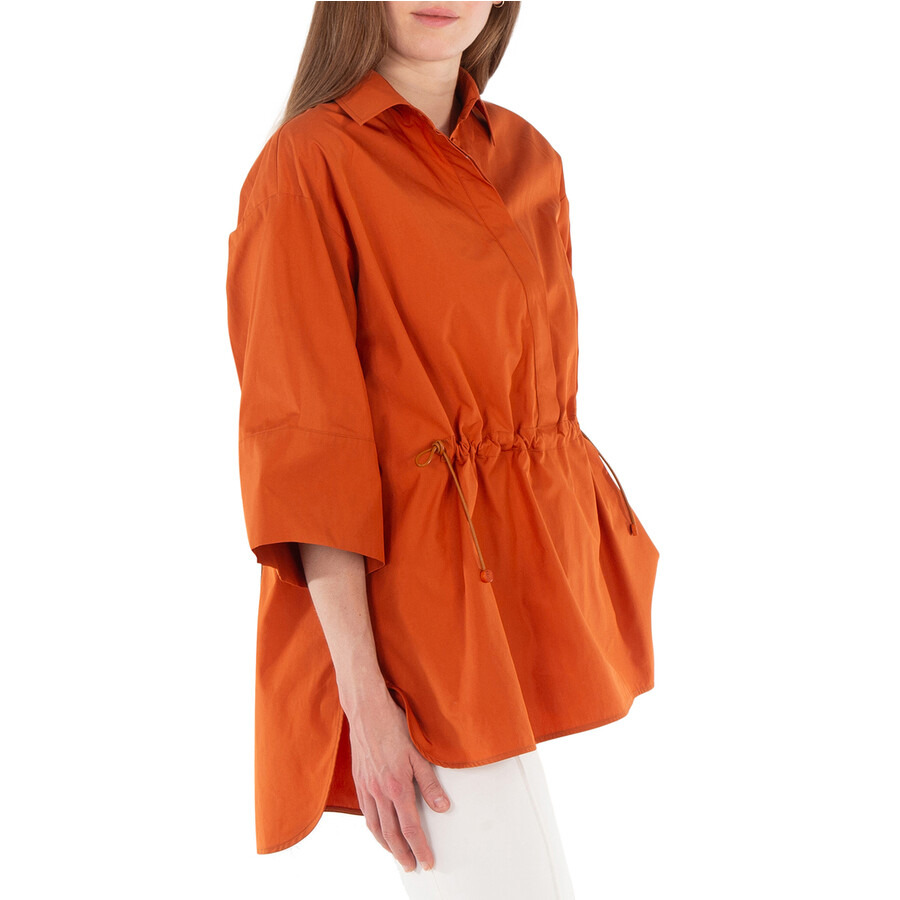 Max Mara March Cotton Poplin Drawstring Shirt - 2