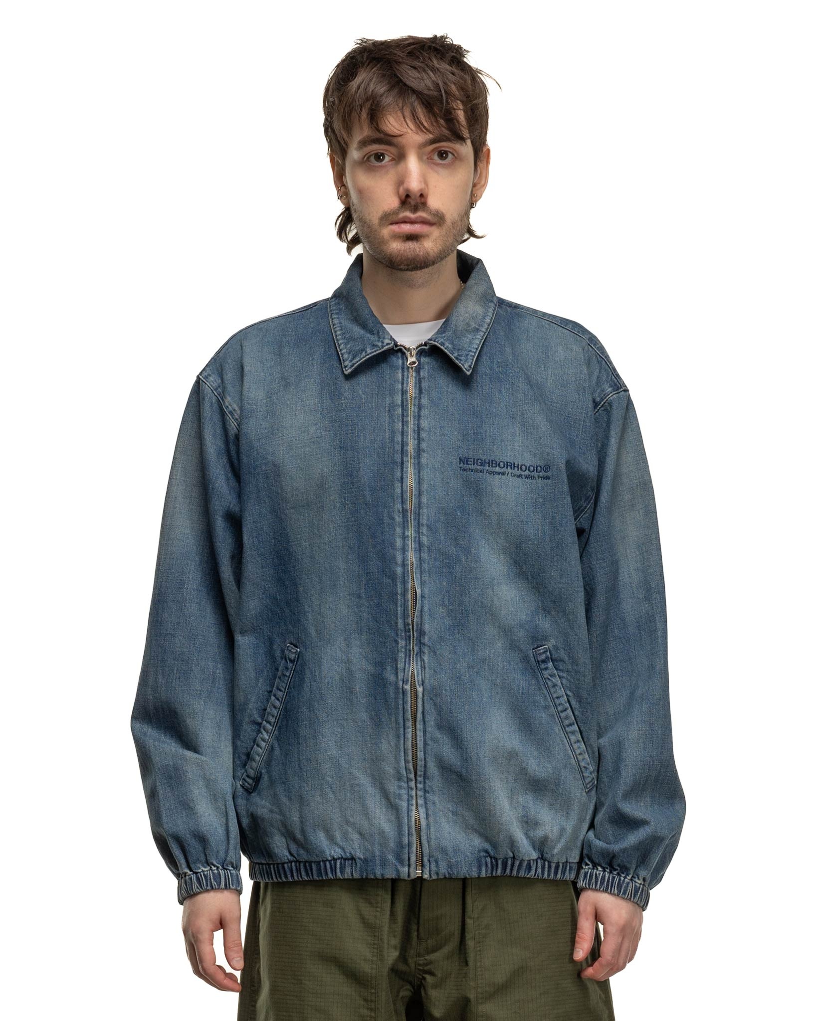 ジャケット・アウター Neighborhood Washed Denim Zip Jacket Neighborhood SS24 WASHED DENIM ZIP WORK JACKET