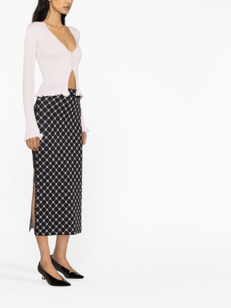 Lanvin jacquard knitted skirt outlook
