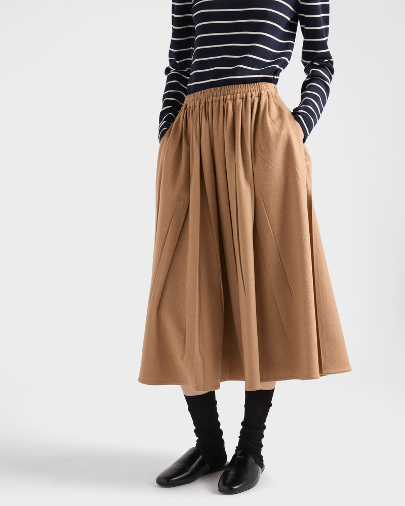 Camel-hair circle midi-skirt 3