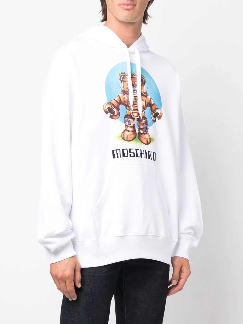 graphic-print organic cotton hoodie - 6