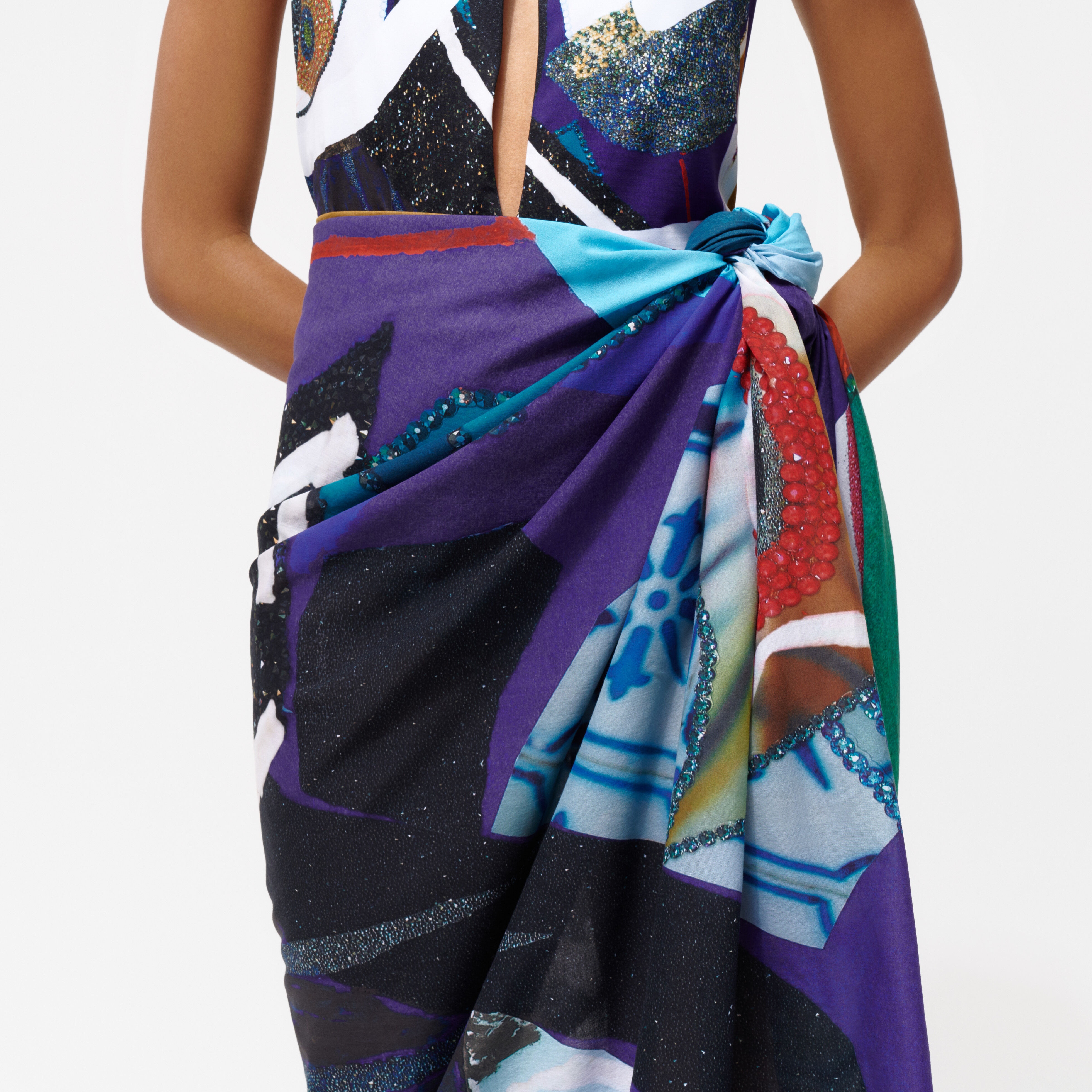 Cotton Voile Women Pareo Envoûtement - Vilebrequin x Deux Femmes Noires - 3