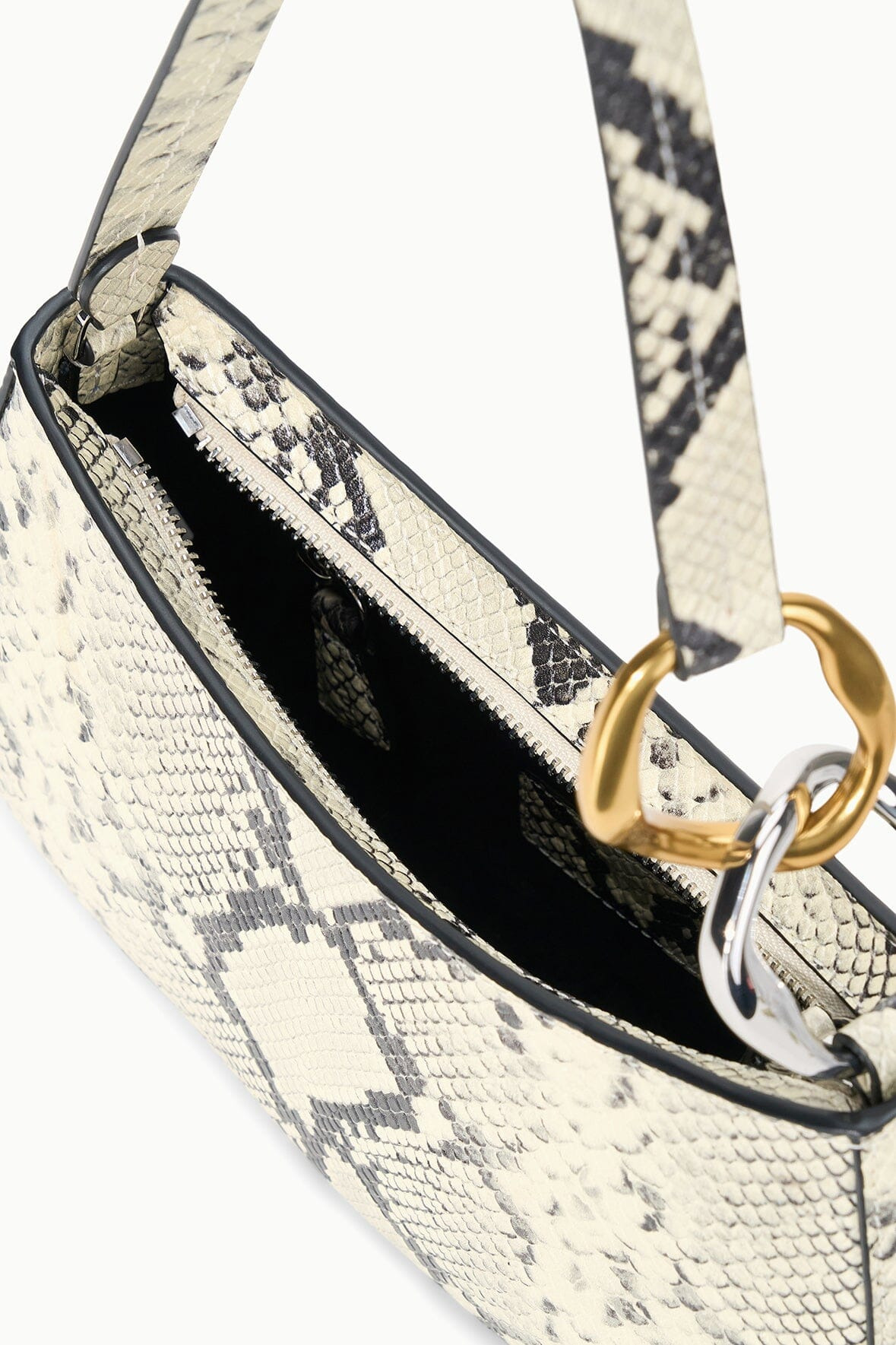 STAUD OLLIE BAG WHITE SNAKE - 7