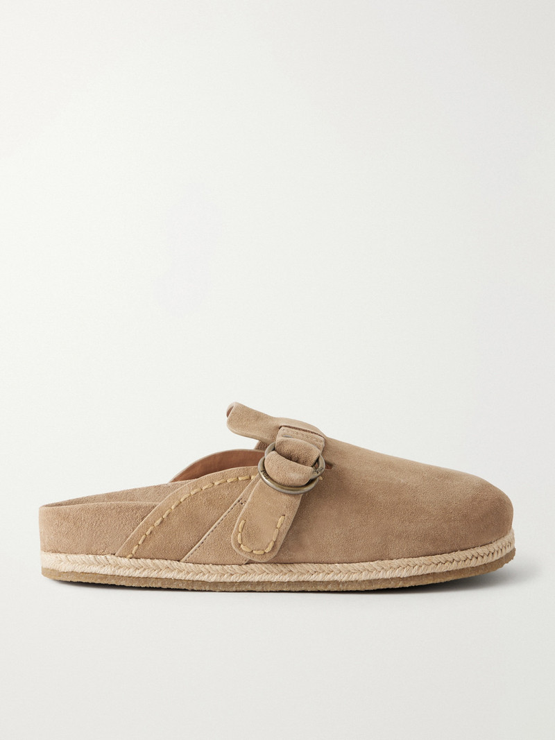 Turbach Jute-Trimmed Suede Clogs 1