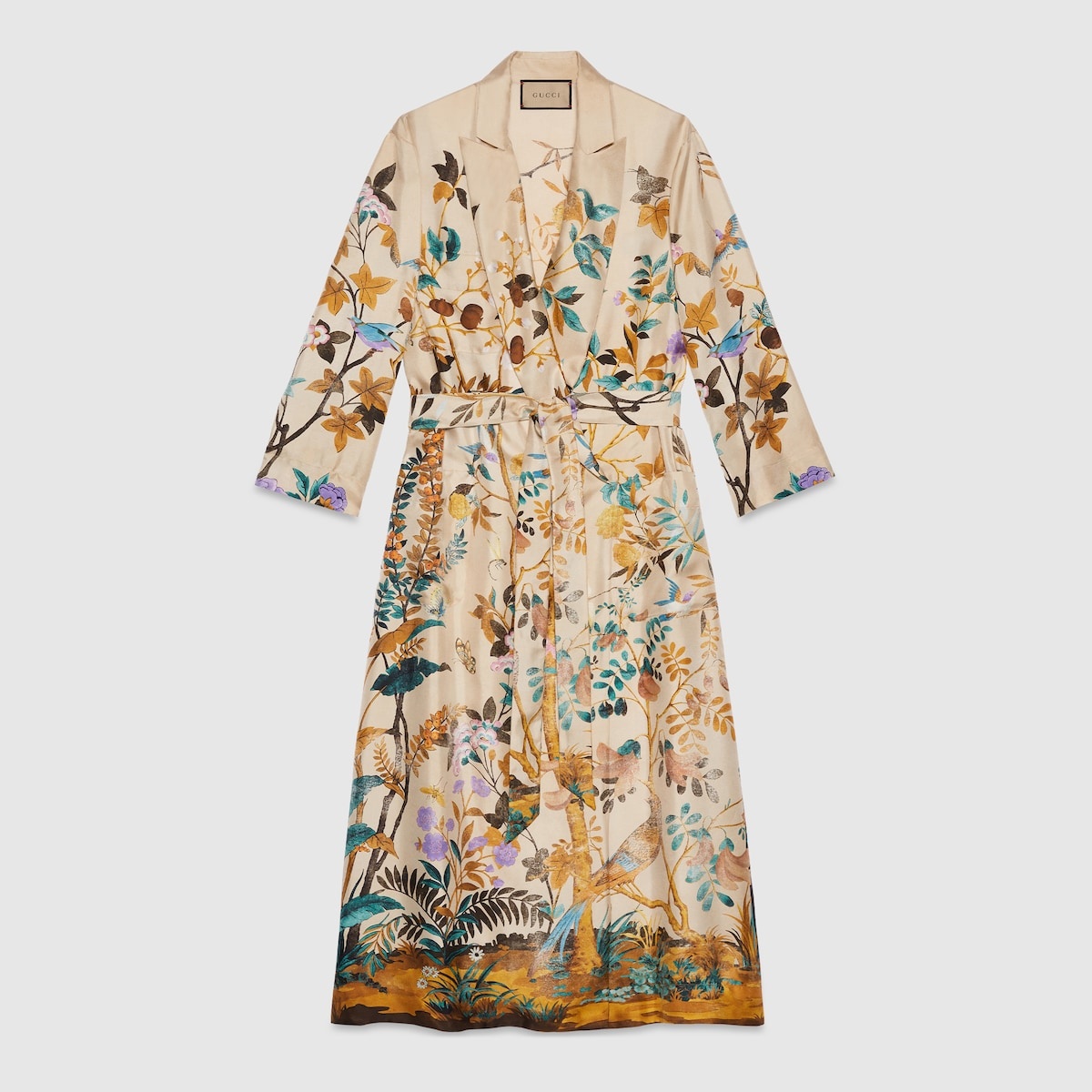 Gucci Tian print silk gown - 1