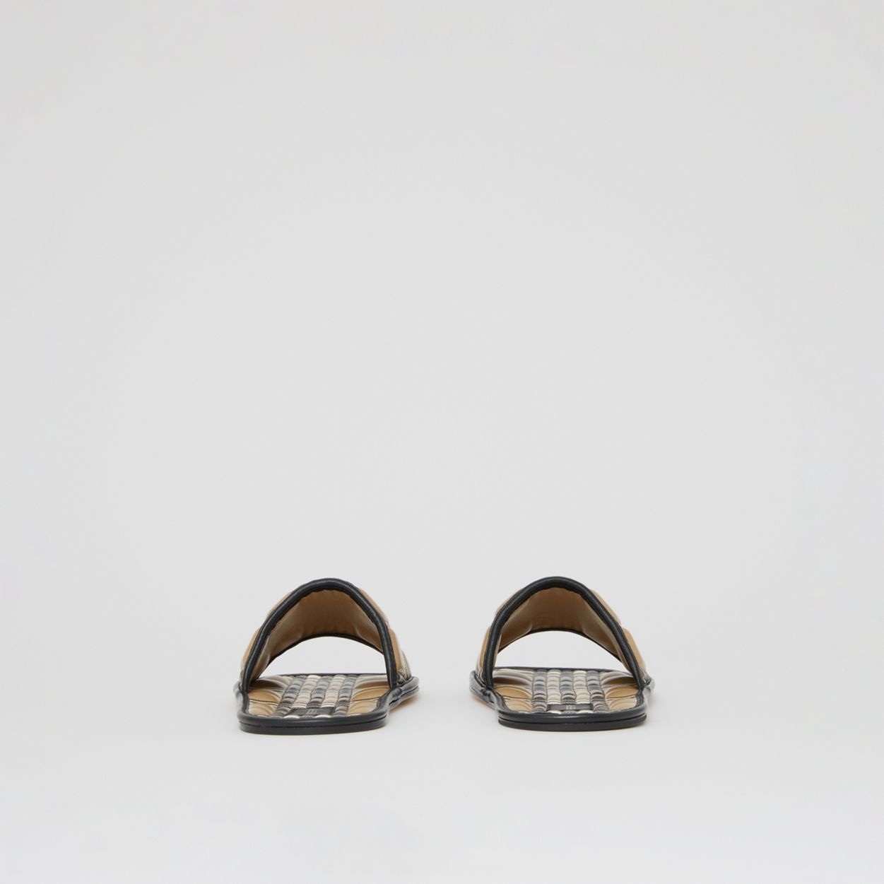 Check Quilted Lambskin Slides - 5