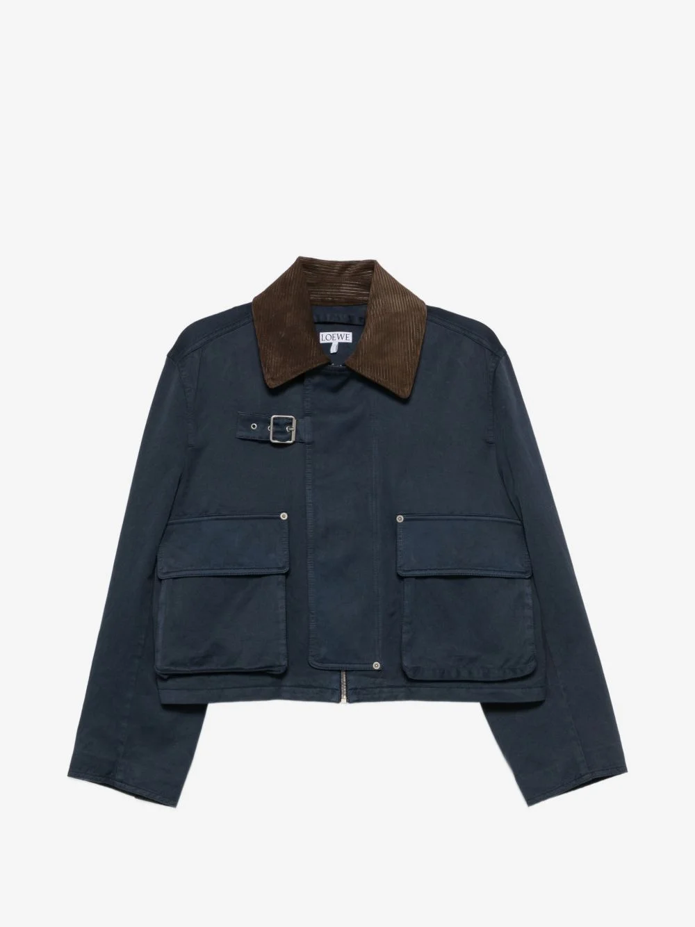 buckle-detail flap-pockets jacket - 1