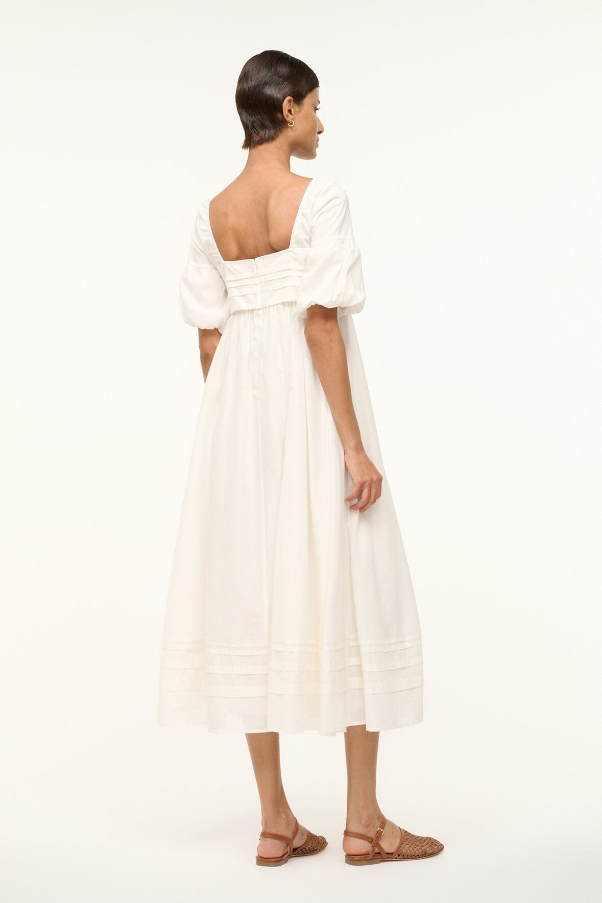 STAUD DARLA DRESS IVORY - 5