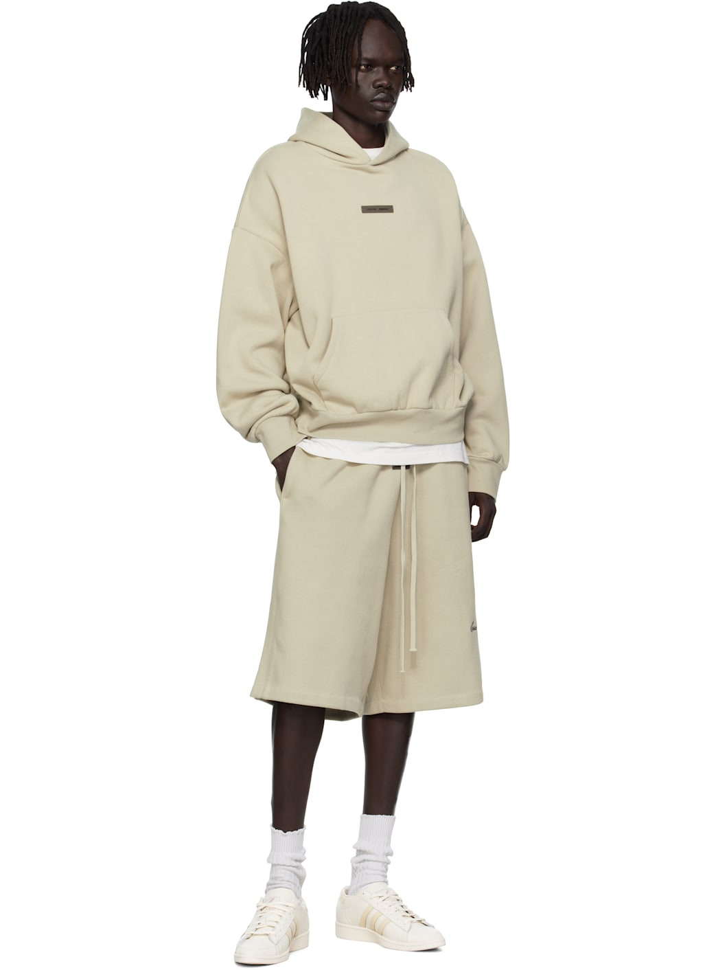 Taupe Classic Fit Fleece Hoodie - 4