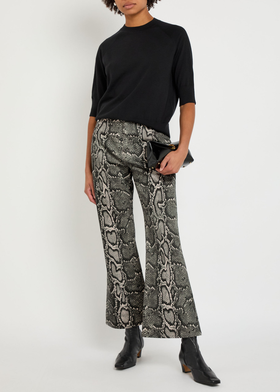 Gabriela Hearst Ezra Python-print Bootcut Jeans - 4