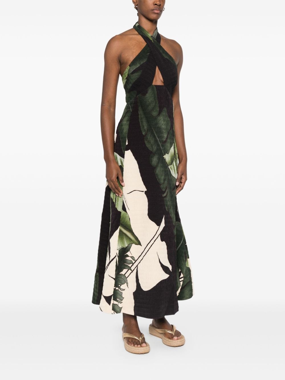 halterneck maxi dress - 3