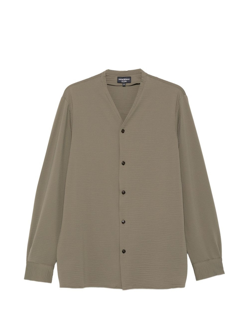 button-up V-neck shirt 1