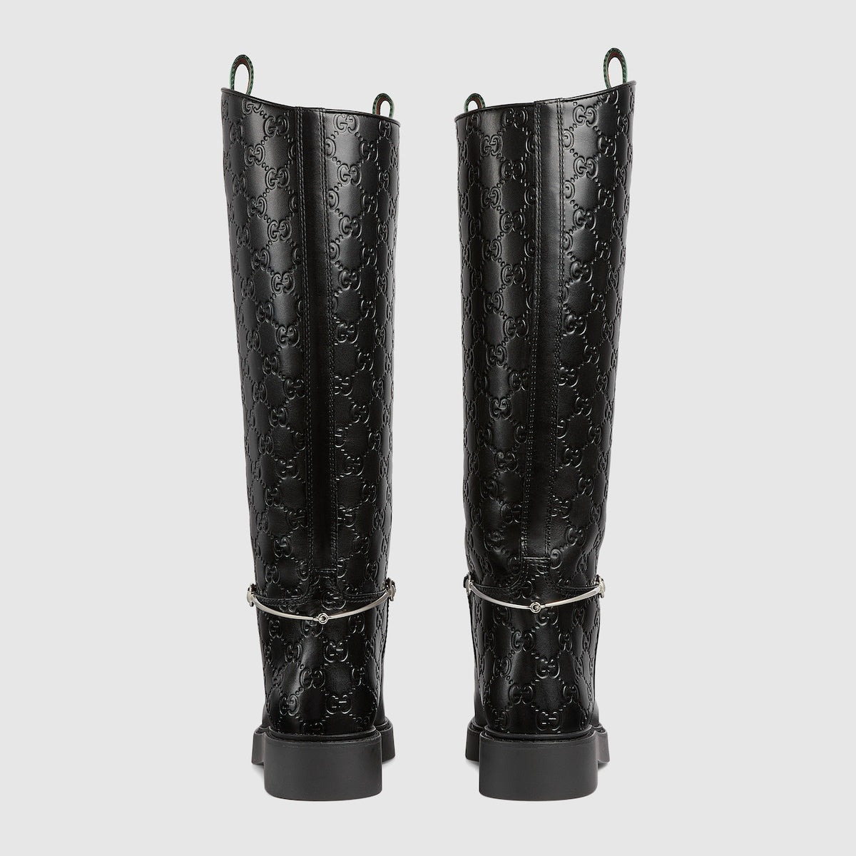 Gucci Slim Horsebit Web GG Ankle Boots - 4