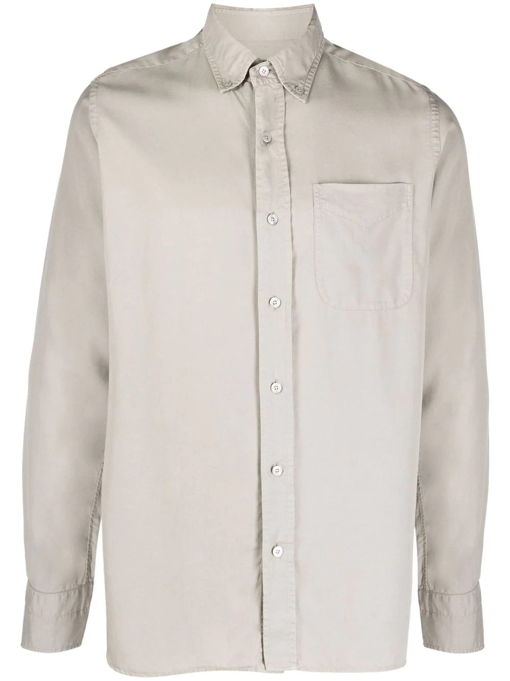 button-down lyocell shirt - 1