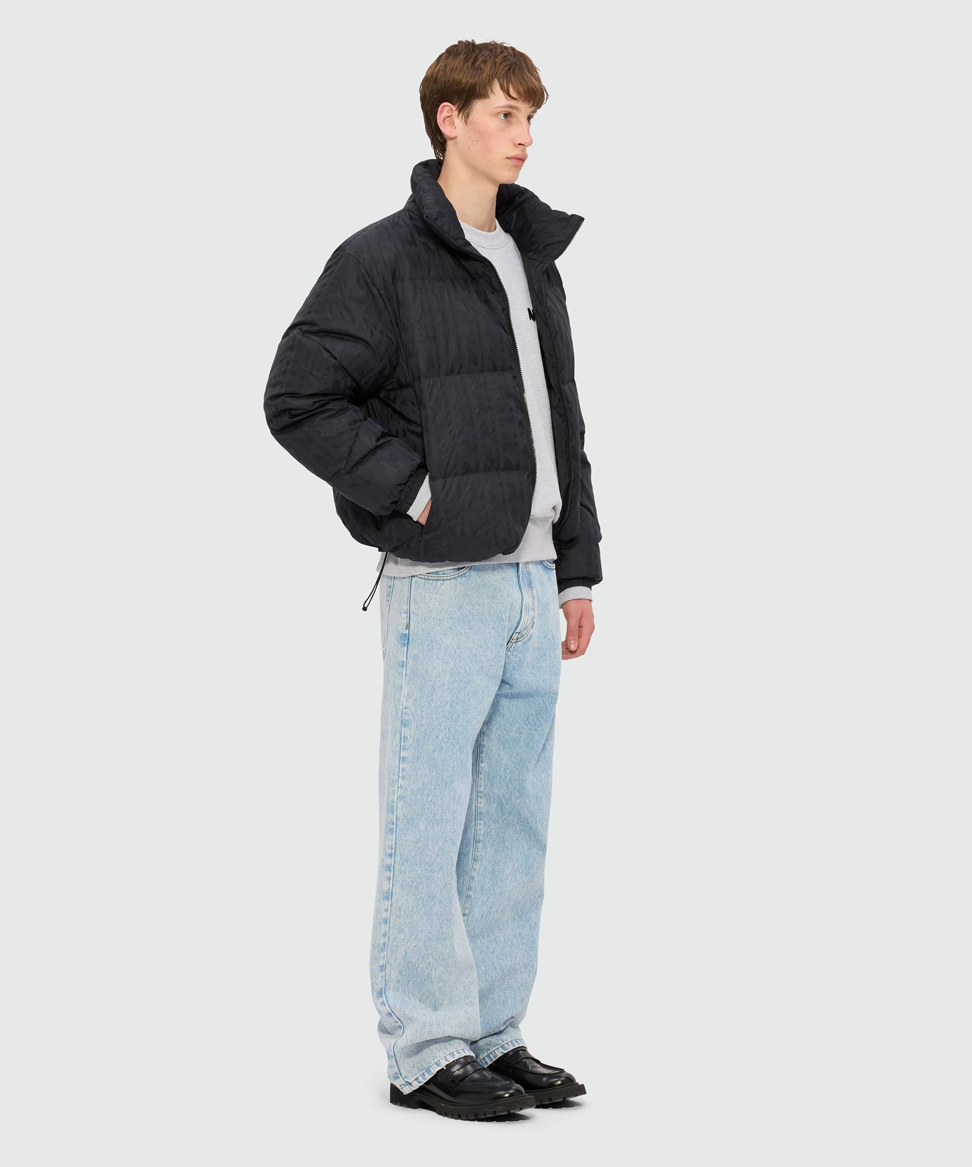 Grey melange jersey sweatshirt with "TheMwave" embroidery - 4