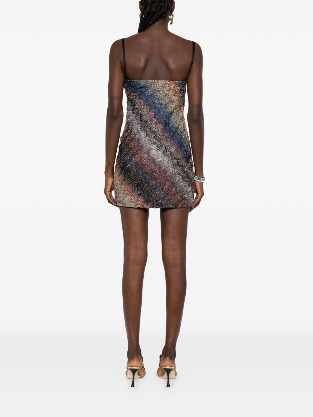 zigzag strapless mini dress - 4