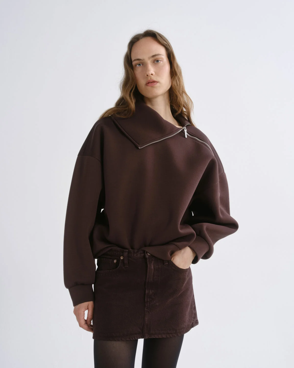 COYLE SWEATSHIRT IN DEEP ROAST - 1
