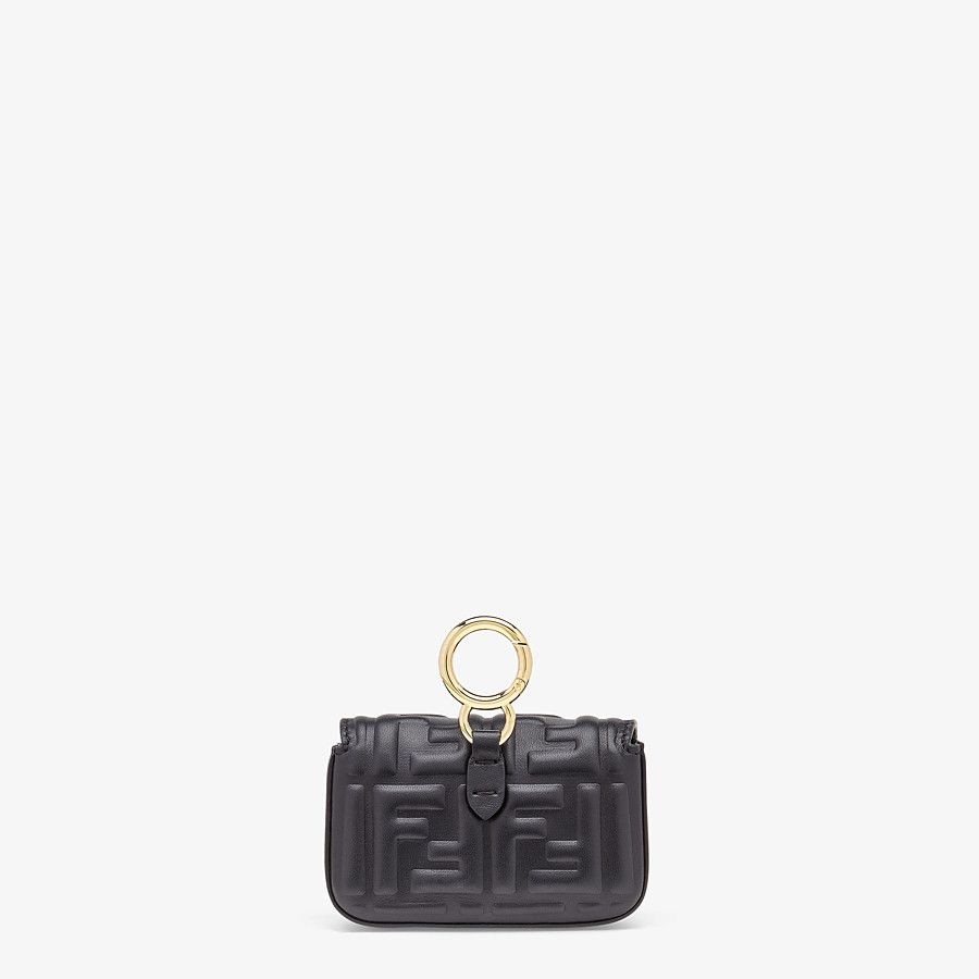 Black nappa leather charm - 3