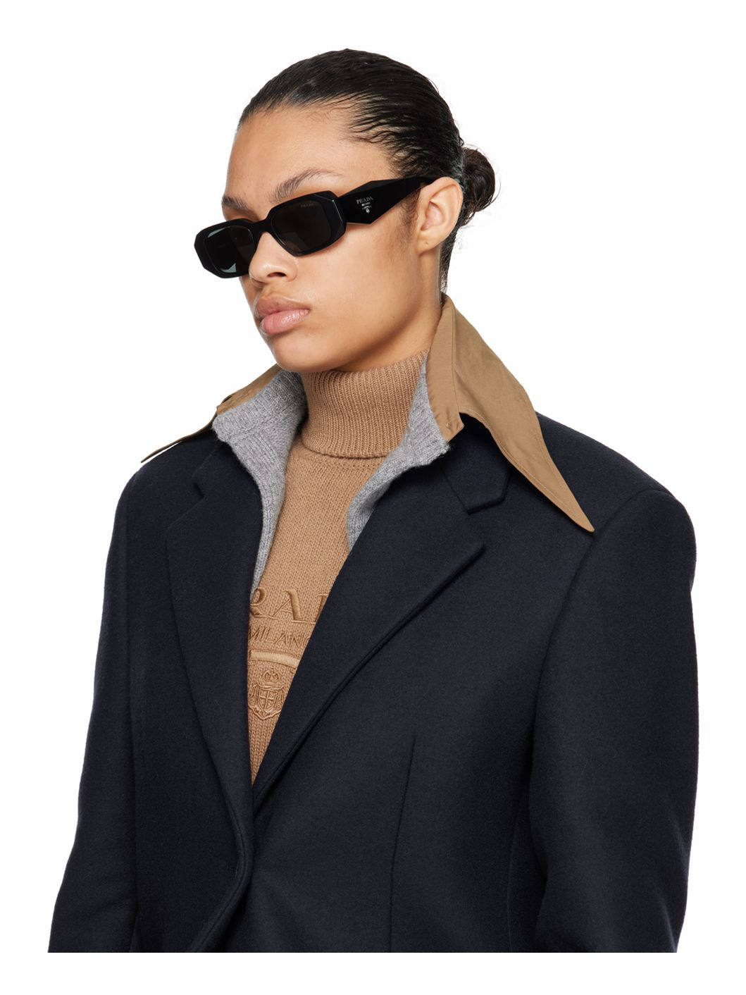 Black Rectangular Sunglasses - 4