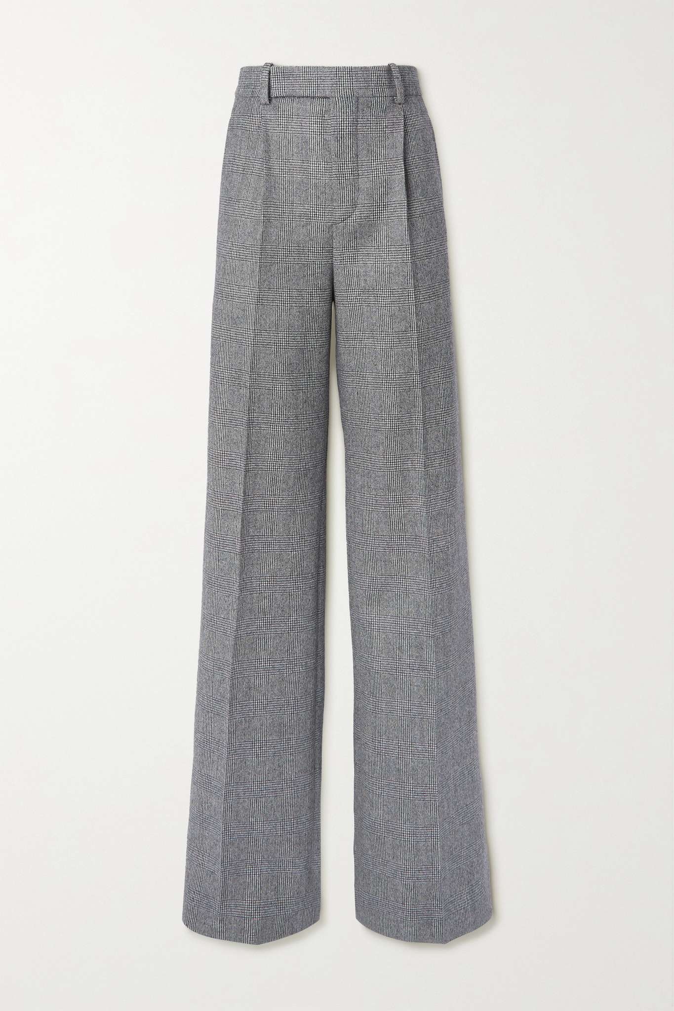Houndstooth wool wide-leg pants - 2