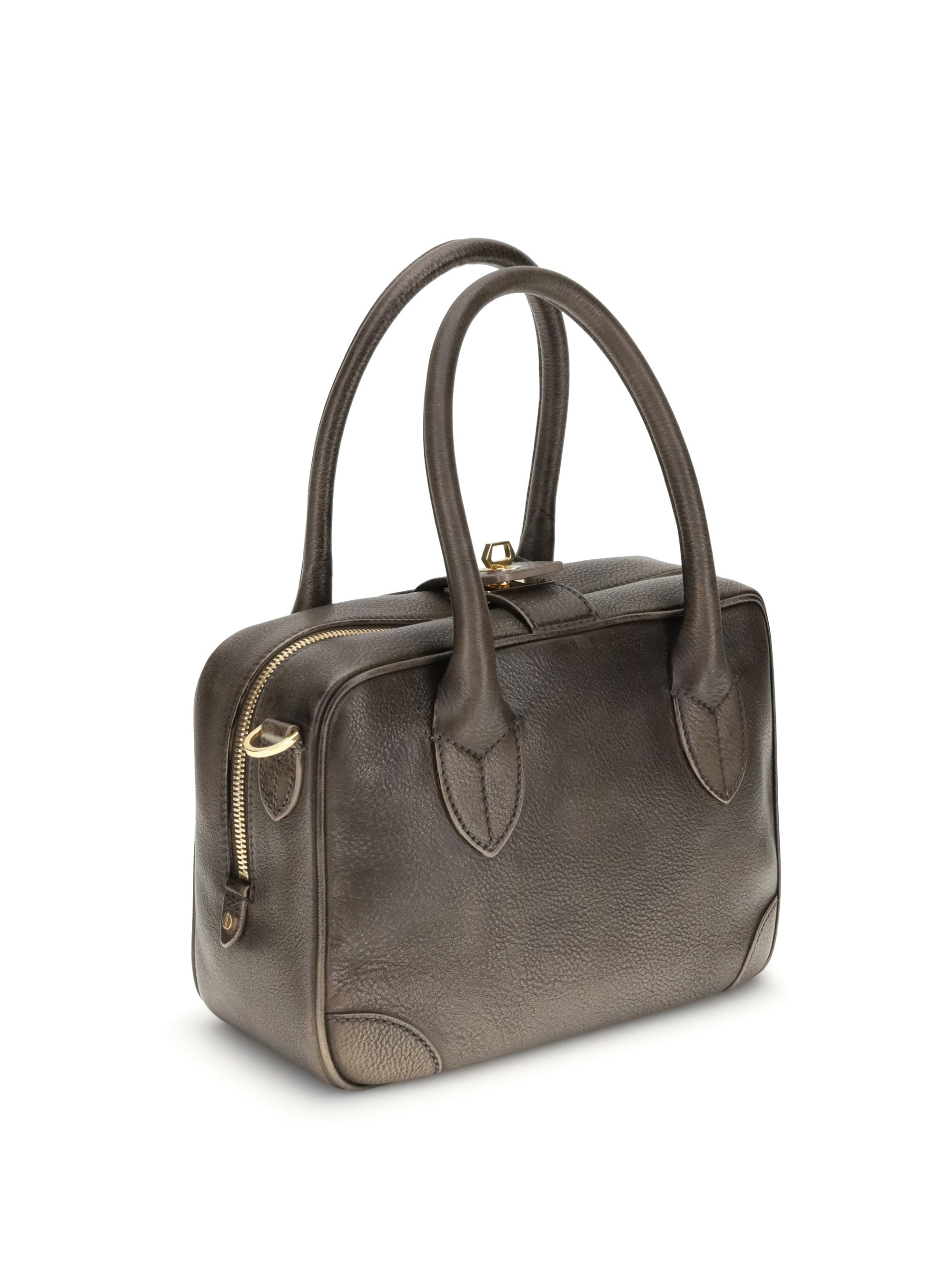 Golden Goose Women Vita Bag Treated Leather Body Gold Metal - 3