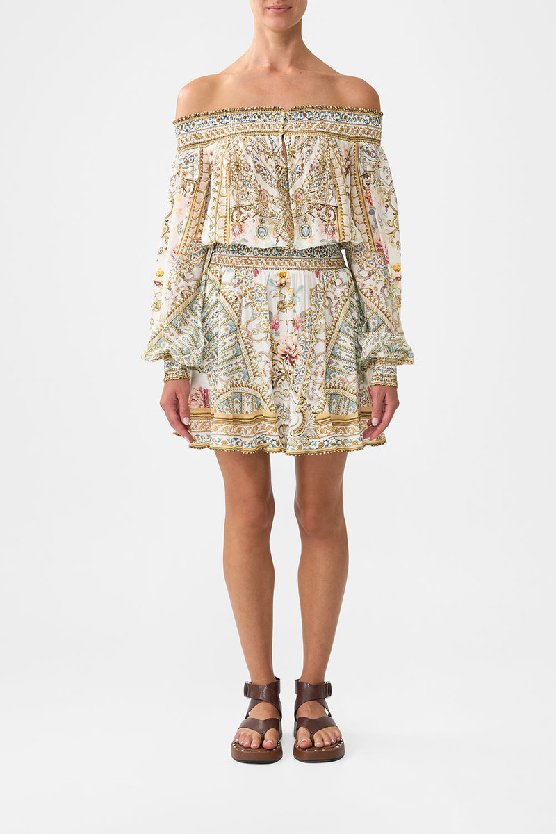 CAMILLA OFF SHOULDER SHORT DRESS outlook