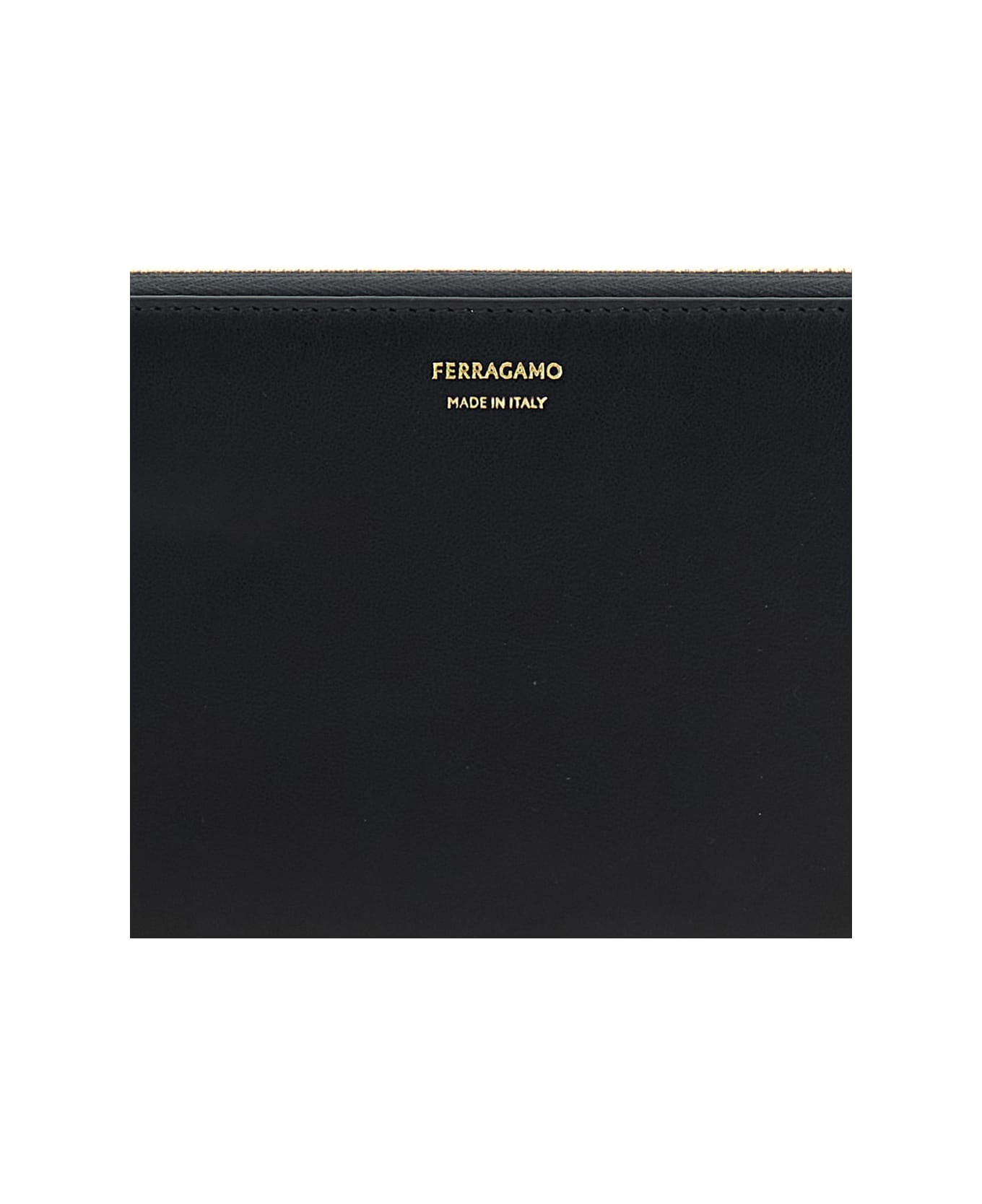 'continental' Black Wallet With Logo Lettering On The Front In Leather Woman - 3