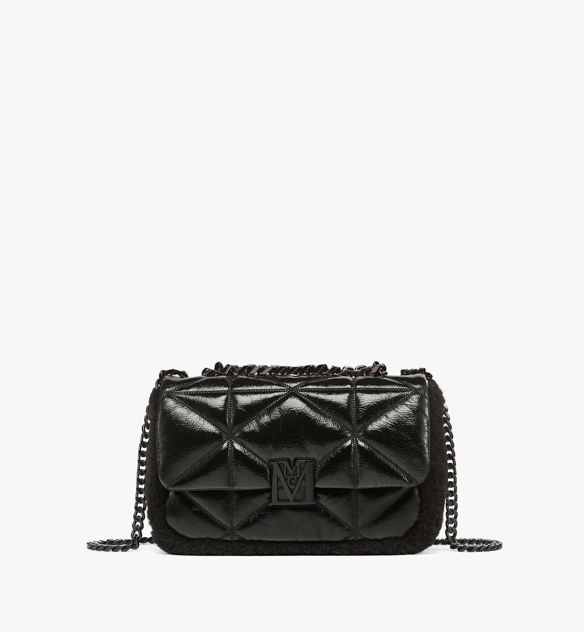 Travia Shearling Shoulder Bag in Cloud Quilted Leather - 1