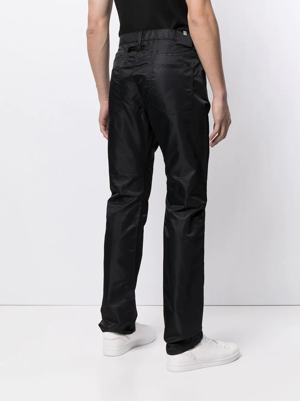 straight-leg satin-shell trousers - 4