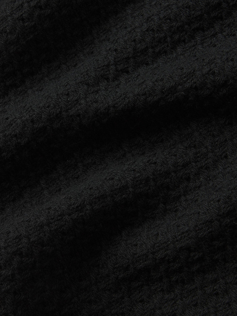 Textured Shirt Jacket in Black 4