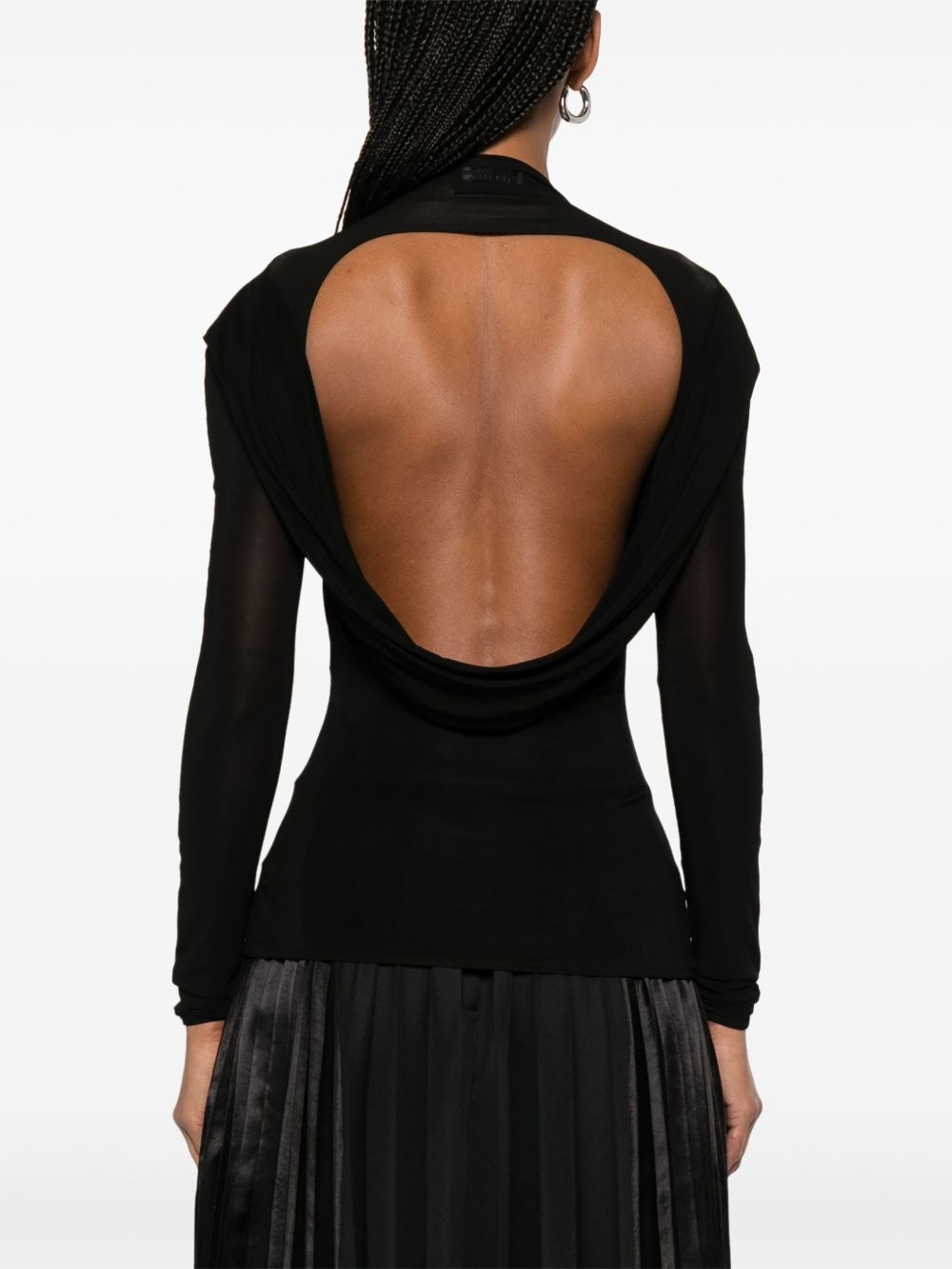 semi-sheer blouse - 4