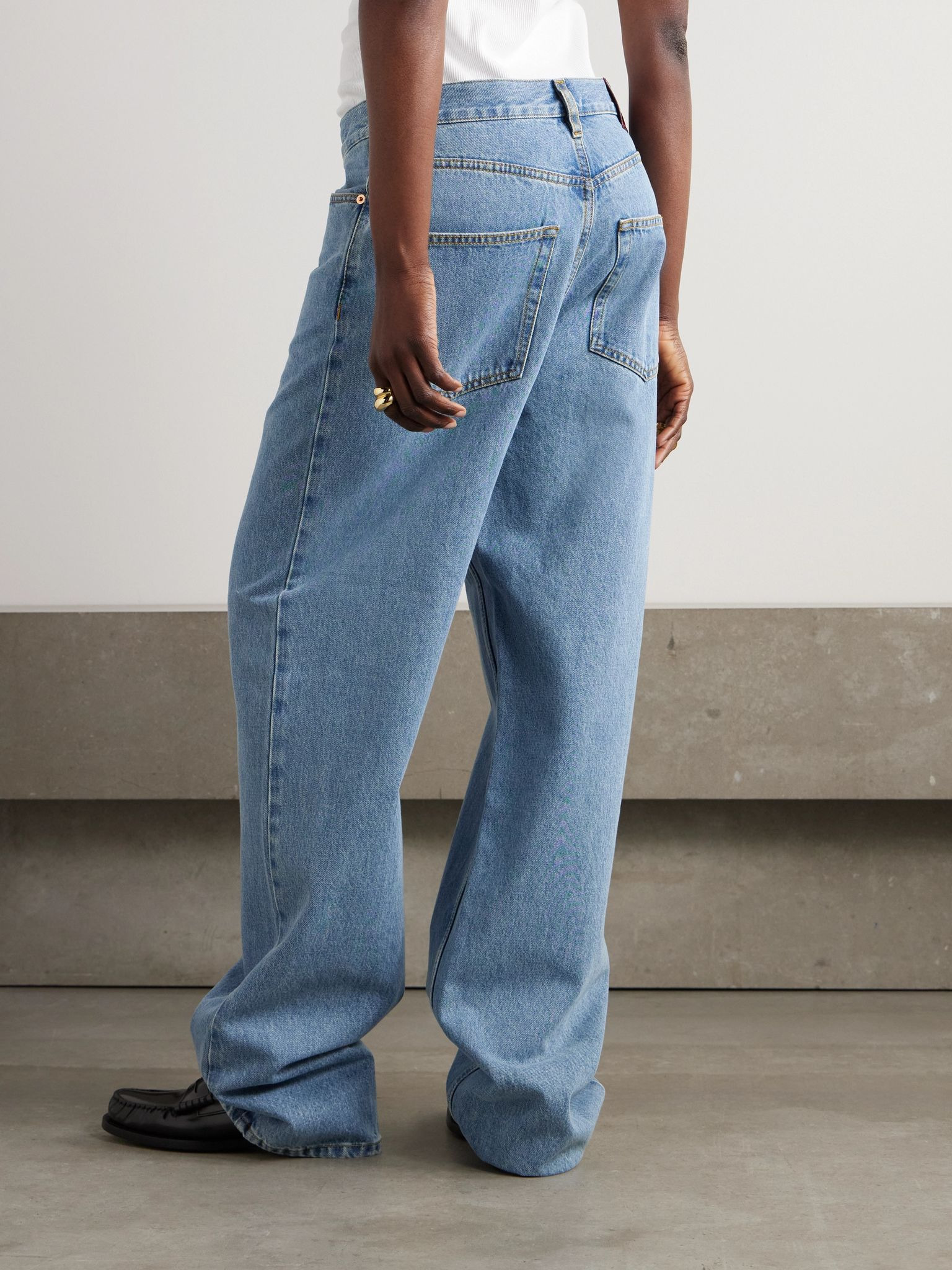 Low-rise boyfriend jeans Blue - 4