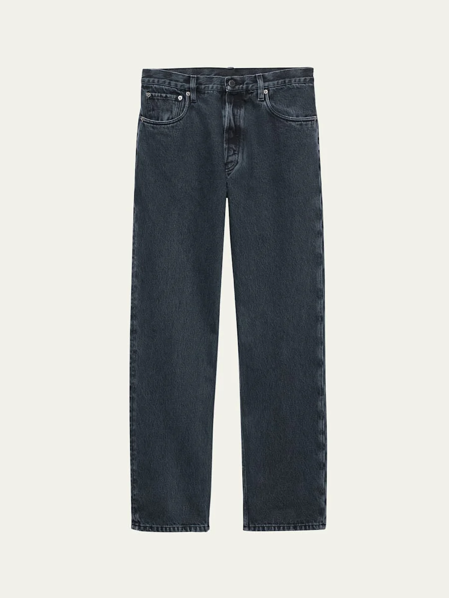 Men's Overdyed Denim Straight-Fit Jeans - 1