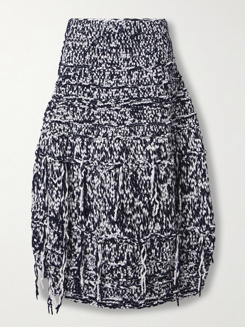 Inna Fringed Cotton-blend Midi Skirt 1