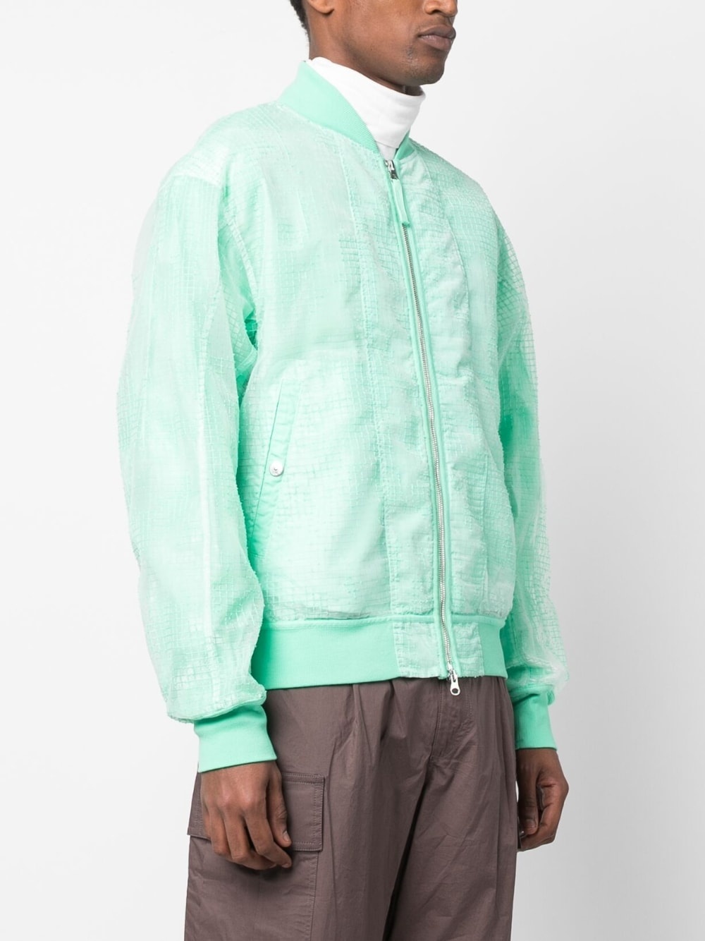 mesh-panel bomber jacket - 3