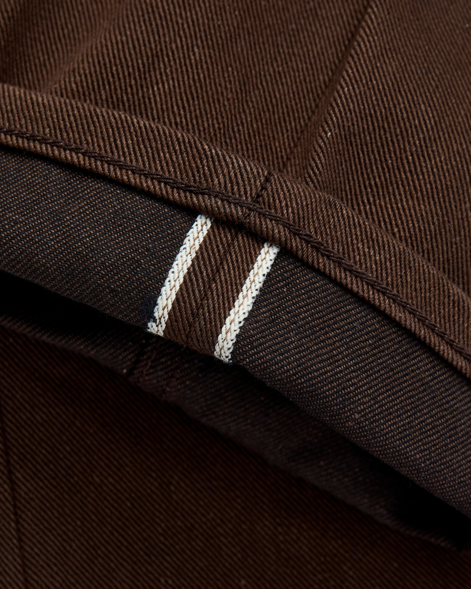 "Portola" 15oz Dark Brown Selvedge Denim - Tapered Fit - 12