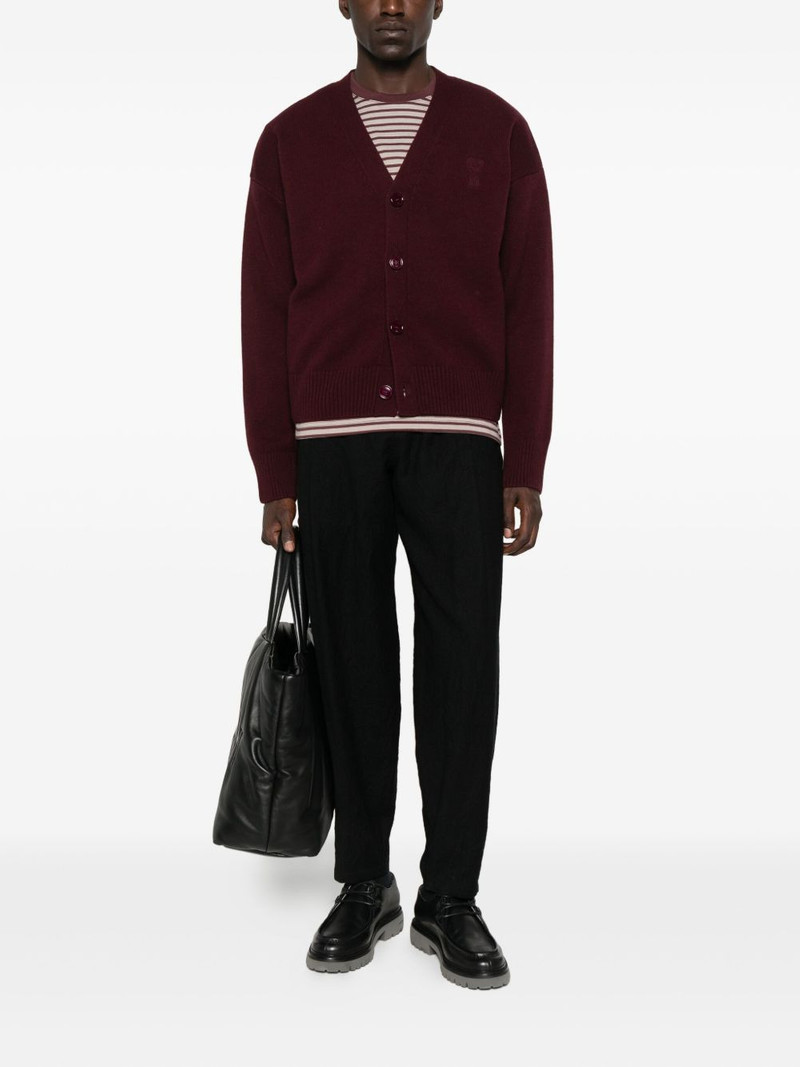 AMI Paris embroidered button cardigan outlook